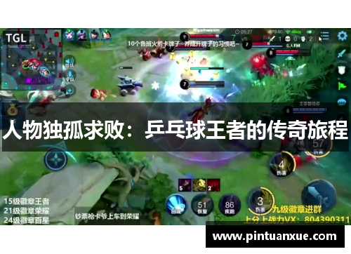 人物独孤求败：乒乓球王者的传奇旅程